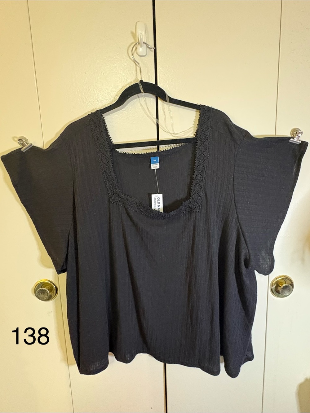 Old Navy Black Square-Neck Tunic Top